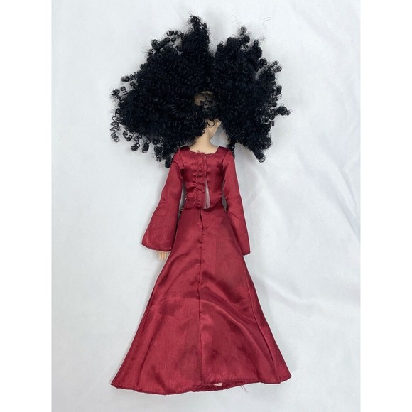 Disney Tangled Mother Gothel Doll Red Dress Jointed 12” Villian Posable FLAWS - Picture 4 of 9